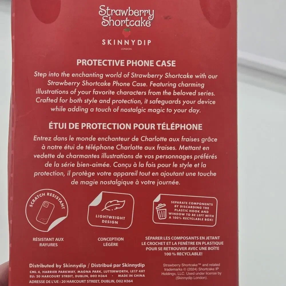 NEW SKINNYDIP STRAWBERRY SHORTCAKE IPHONE 13 & 14 PRO MAX PHONE CASE Hearts Cat